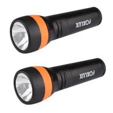 KIT 2 Lanternas Grande a Pilha RESISTENTE LED em ABS Foxlux