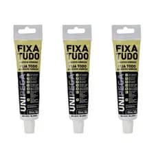 KIT 3 Colas Fixa Tudo 80g Alto Poder De Adesão Até Debaixo D'água concreto, metais PVC pedra Vidro