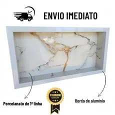 Nicho Para Banheiro | Porcelanato De Embutir 60x30cm | Porta Shampoo E Sabonete | Envio Imediato
