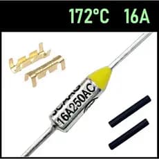 2 Fusivel Termico 16A TF172° 172C 172g 172°C 172 Graus 250V