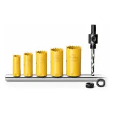 Serra Copo Bimetal Kit 7 peças Hss Alumínio Metal Madeira Serra Copo para Metal e Madeira