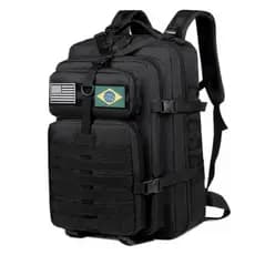 Mochila Militar Tática Masculina Feminina Grande 50 Litros acompanhar 2 bandeira de presente