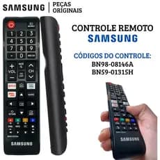 Controle Remoto Tv Samsung T4300 T5300 Original Smart Hub Netflix Globoplay BN59-01315H BN98-08146A