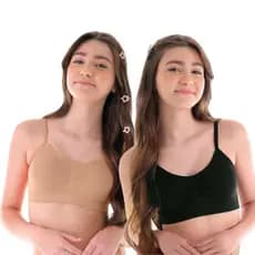 Kit 2 Top Menina Juvenil Seamless Poliamida Zee Rucci Alça Com Bojo