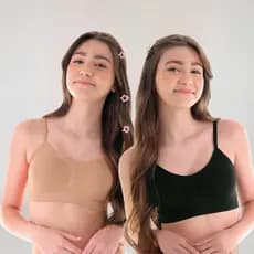 Kit 2 Top Menina Juvenil Seamless Poliamida Zee Rucci Alça