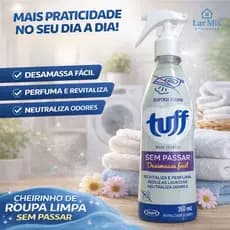 Tuff Desamassa Fácil Sem Passar Roupas Spray 350 ML Tira Odor Remove amassados Sem Ferro