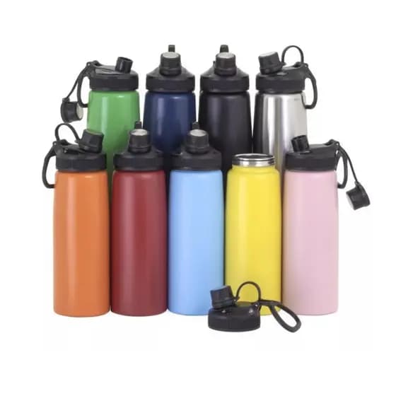 Garrafa Inox Térmica Garrafa Esportiva Com Alça Trilhas Caminhadas 800ml