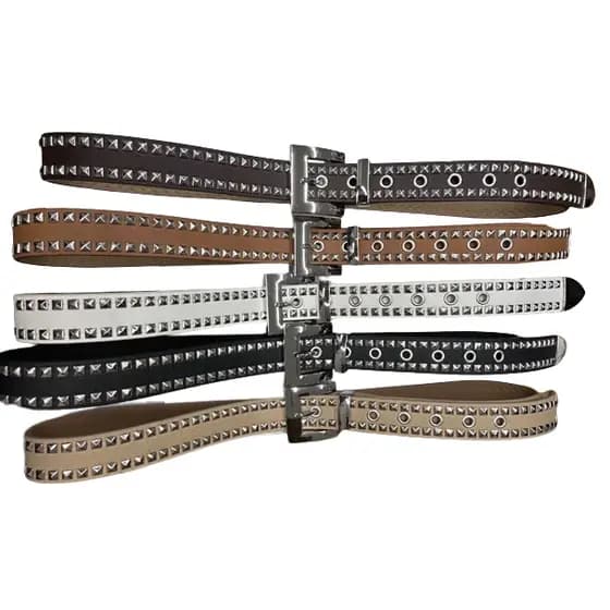 Cinto Feminino Com Strass Fivela Metal Quadrada Lisa Prata