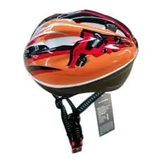 CAPACETE INFANTIL LARANJA C/PRETO - DEKO - MOD CHIBANTE