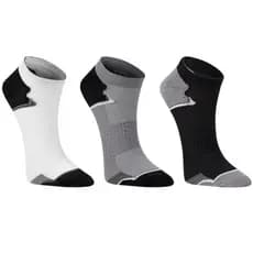 Kit 3 Pares Meia Esportiva Respirável em Poliamida Para Academia Treino Fitness Corrida Caminhada