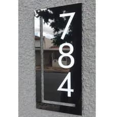 Placa Acrílico Preto Número de Casa Premium Preto