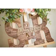 Quadro de assinaturas CASAMENTO OU DEBUTANTE iniciais