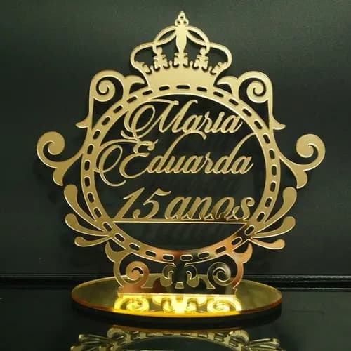Topo de bolo em acrílico personalizado