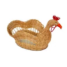 CESTA PORTA-OVOS GALINHA - em fibra natural