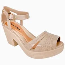 Sandalia Plataforma Salto Baixo Anabela Miss Miss