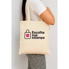 Ecobag Personalizada Com Sua Logo Ou Frase ou Desenho Bolsa Algodão Cru Ecológica Presente Criativo