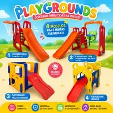 Playground Infantil - Plástico Rotomoldado - Campeão de Vendas