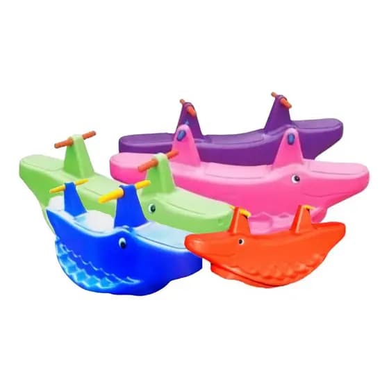 Gangorra Dupla Jacaré Infantil - Várias Cores