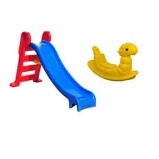 Kit Escorregador Médio + Gangorra Infantil Minhoca
