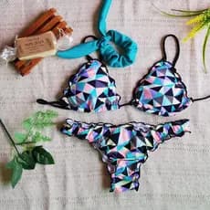 Biquíni cortinha empina bumbum brazilian butt lift bikini