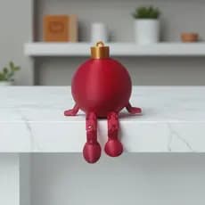 Bolas de enfeites de Natal com perninhas articuladas para árvore ou enfeites
