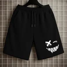 Bermuda Moletom Masculina Estampa Sorriso X – Estilo Streetwear Urban Life