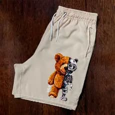 Bermuda Masculina Urso Robo URBANS LIFE Money Company Skate Short Tac Tel em Elastano