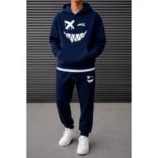 Conjunto blusa Canguru e Calça De Moletom Masculina Sorriso Otima Qualidade Urban Life Lançamento Inverno