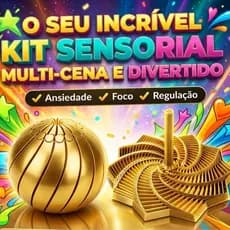 Kit Fidget Toy Estrela e Esfera Sensorial Expansível Anti stress Relaxante Depressão Sensorial Rotativo TDAH TEA