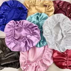 Toucas de Cetim para cabelos  Anti-Frizz, antiquebra Kit 1/3/12 – Cores Sortidas