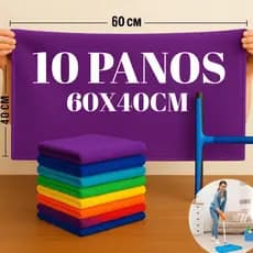 Pano De Chão Microfibra Alta Absorção 40x60cm Grande Cor Sortida Limpeza Doméstica Lavagem de Veículos!! 10unidades