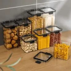 Conjunto 8 Potes Herméticos de Alimentos para Cozinha