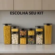 Monte seu Kit de Potes Herméticos para Mantimentos de cozinha