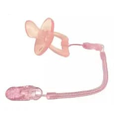 Prendedor De Chupeta Silicone Mola Universal Para Bico De Bebê Recem Nascido Rosa  Promoção