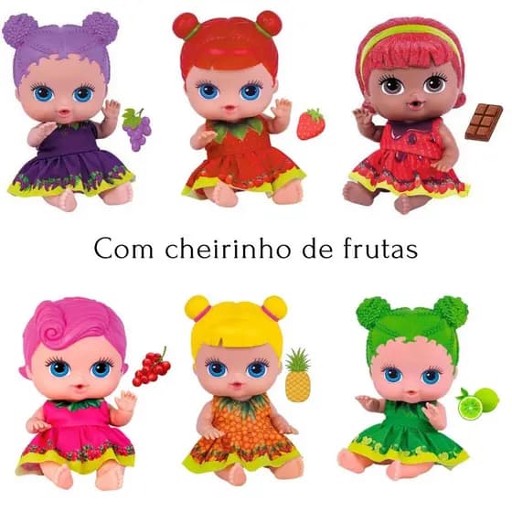 8 bonecas coleção frutinhas com cheirinho cotiplas colecionavel presente para menina natal