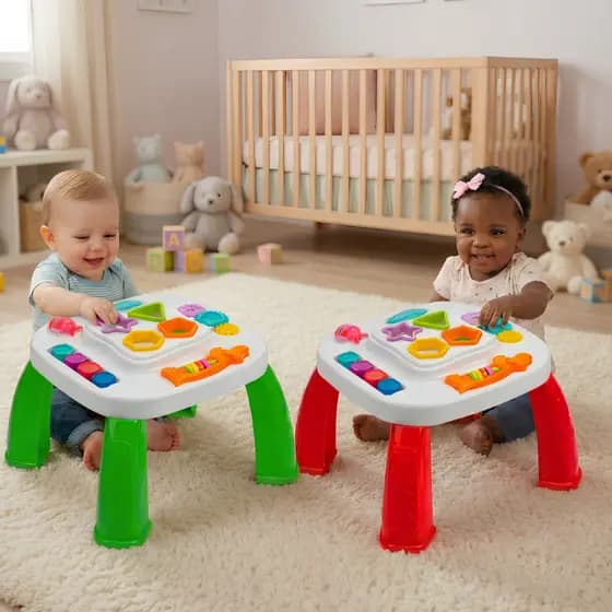 Mesinha Didática Infantil Educativa Sensorial Mesa Divertida Atividades Interativas bebê