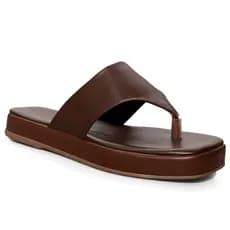 Sandália Feminina FlatForm Tamanco De Dedo Confortável Anabela Meia Pata Blogueira salto base medio 41 e 42  Modelo Lara