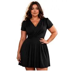 Vestido Plus Size Feminino Soltinho Acinturado Linha Premium