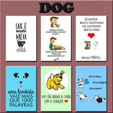 Placas Decorativas MDF Sala Quarto Escritório para você que ama Cachorros Cachorro&Dog Mamãe de Pet Dog 13x20cm