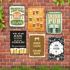 Quadros bonitos e modernos para area de churrasco Lazer - Bebidas Buteco Bar Boteco- tamanho 20x30cm - 41ao60