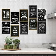 decoração moderana barato para cozinha quadros bordas marrom cozinha amor familia melhos prato é prato cheio 13x20cm MDF