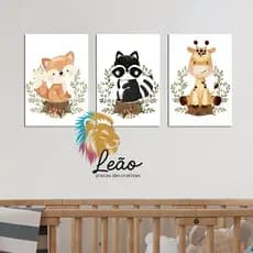 Quadros Decoração Quarto Infantil varios modelos minimalistas classico moderno Kit 3 Placas MDF 20X30cm