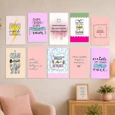 Decoração diferente quarto sala presentear - frases motivacionais amizade gratidão vida felicidade - kit 10 13x20cm