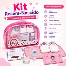Kit Recém Nascido Bebe Reborn Acessórios Bonecas Bolsa Maternidade Fralda Trocador Pomada Brinquedos