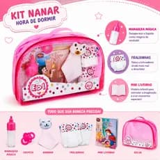 Kit Nanar Acessórios Boneca Bebê reborn Fralda Mamadeira magica Chupeta Livro Infantil ED1 Brinquedo
