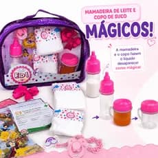 Kit Bonecas Reborn Grande Fralda Bebê Mamadeira Chupeta Laço Cabelo Menina Bolsa Infantil Brinquedos
