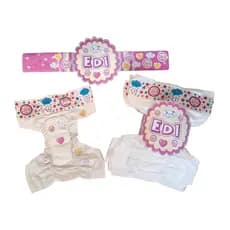 Fralda boneca faz xixi Kit 30 un + Adesivos Bebe reborn pequena 40cm serve Baby Alive ED1 Brinquedos