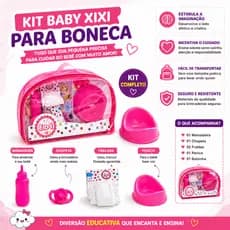 Kit Bebe Xixi Acessórios Boneca Reborn Bolsa Infantil Fralda Pinico Mamadeira Chupeta ED1 Brinquedos