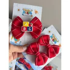 kit de laço escolar volta as aulas para meninas/presilha no bico de pato para uso diario na escola