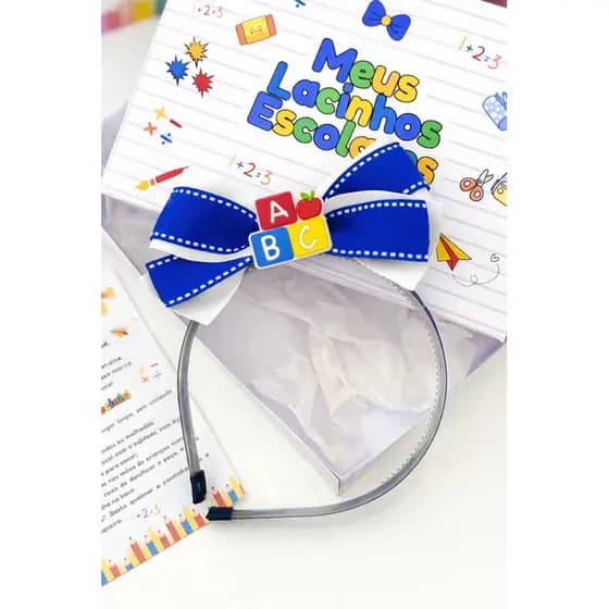 Laço escolar/kit laço escolar/laço de escola/tiara escolar/arquinho escolar